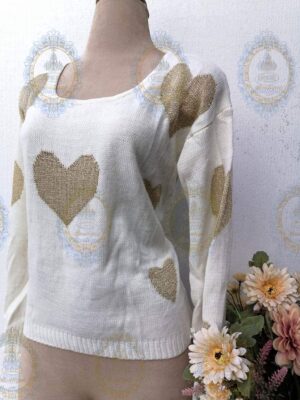 II SUDADERA DE CORAZONES DORADOS