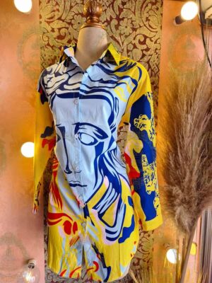 Vestido corto camisero