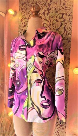 camisa rostros bicolor