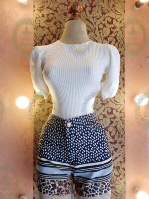 short base animal print
