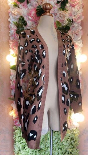 ensamble tejido animal print