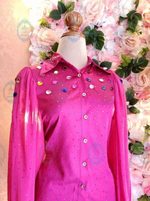 camisa satinada gemas