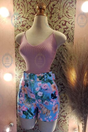 short floral c/cinturon (no incluye blusa)