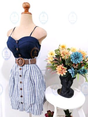 II Vestido botones con cinturón