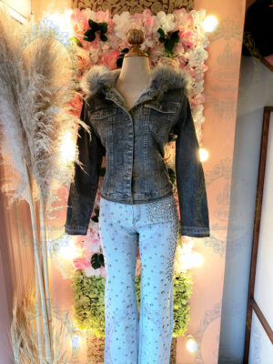 chamarra mezclilla con felpa