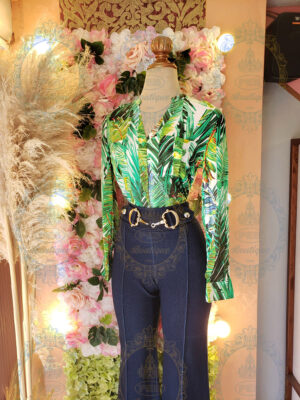 camisa estampado hojas