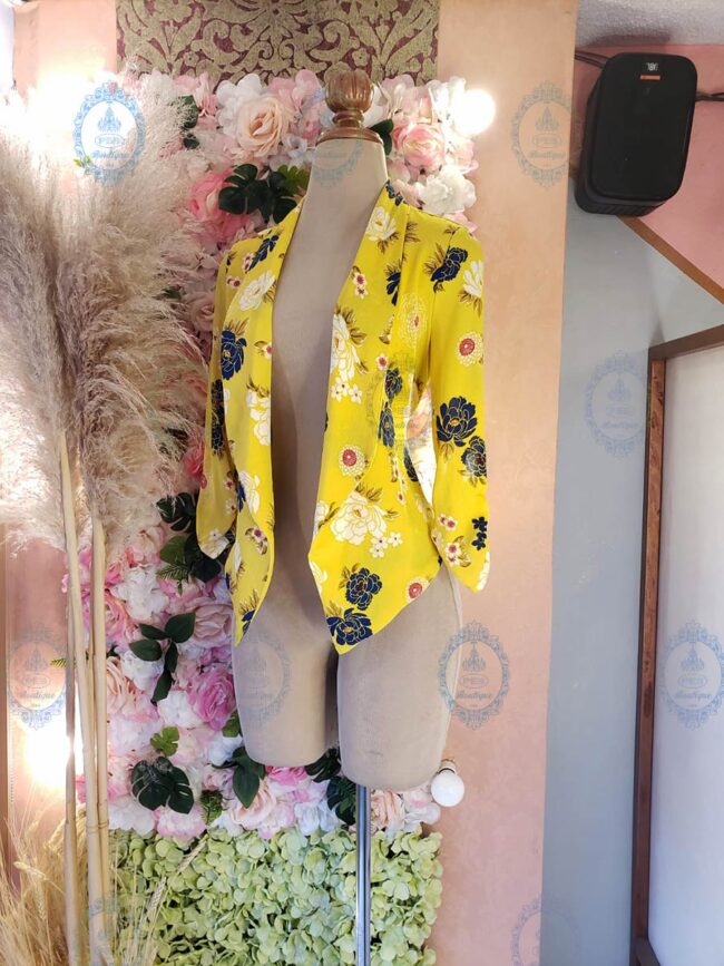 II blazer estampado rosas de colores