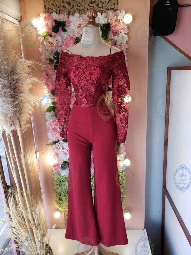 jumpsuit strapless encaje