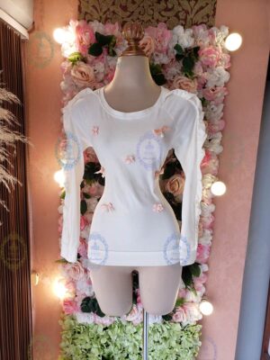 suéter moño flores