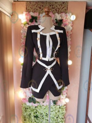 coordinado saco y falda bicolor