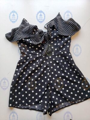 jumpsuit corto estampado de bolitas