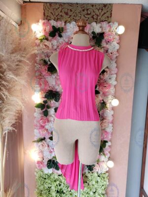 blusa cola de pato cuello perlas