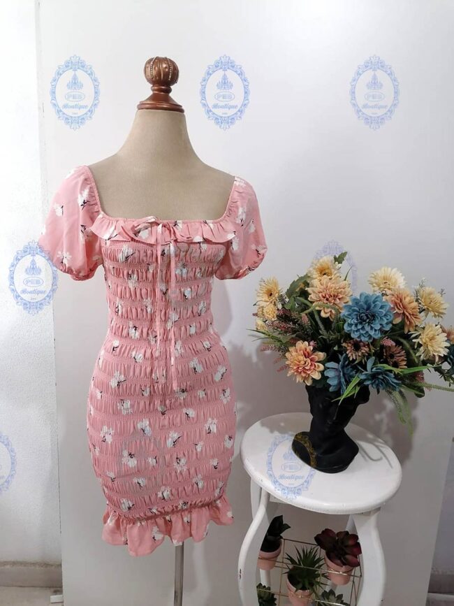 vestido resortes flores