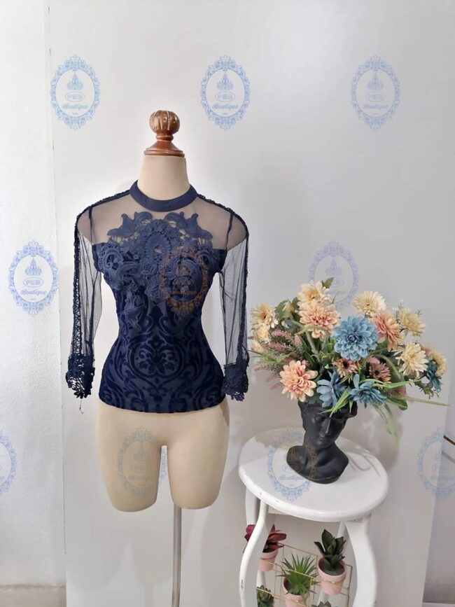 blusa transparencias encaje