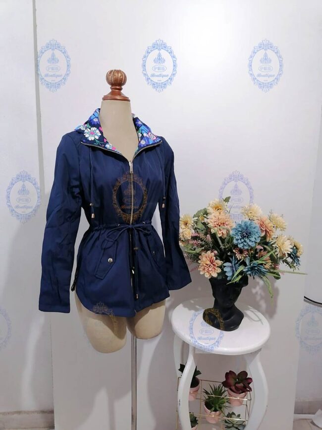 chamarra flores doble vista