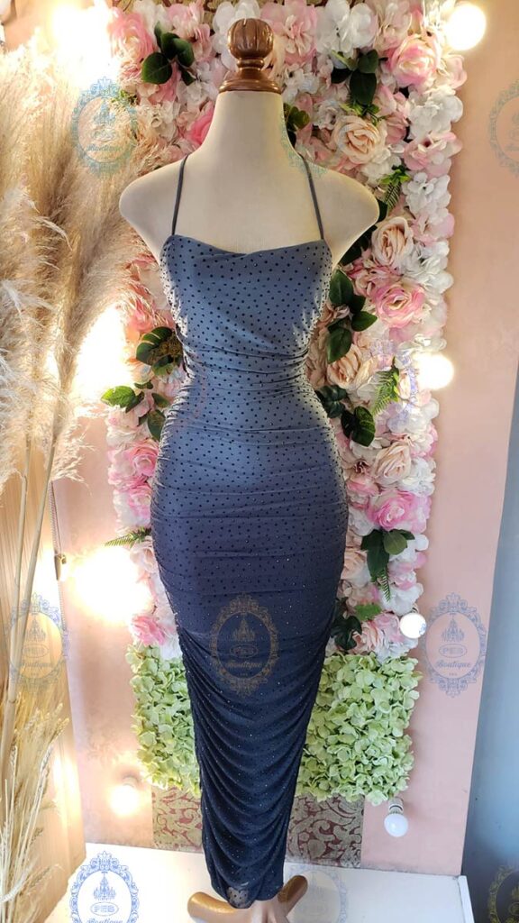 vestido largo brillos degradado