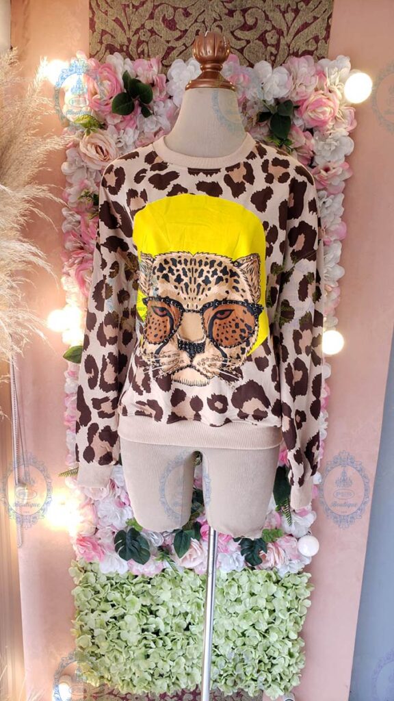 suéter animal print tigre brillos