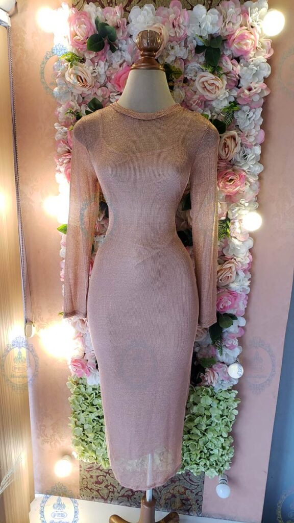 vestido largo brilloso