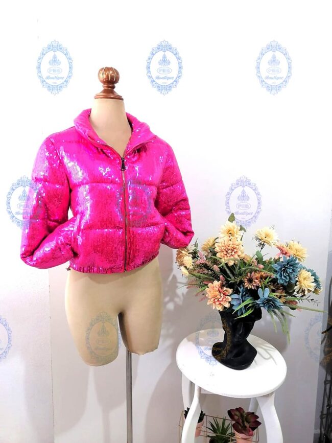 chamarra lentejuela brillosa